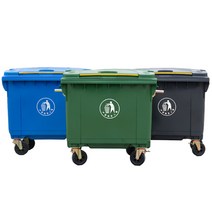 아파트 대형 분리수거함 재활용 대용량 이동식 야외 쓰레기통 종량제 660L, 01. 660L (덮개없음) 그린