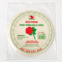 월드푸드 베트남 (장미표)월남쌈 라이스페이퍼 22cm 300g BANH TRANG bong hong Rice paper, 1개
