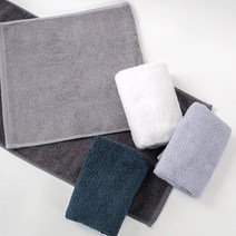 보카시 자수 타올 80x40cm 면 죽사 뱀부얀 230g 국산 수건 답례품, 백색