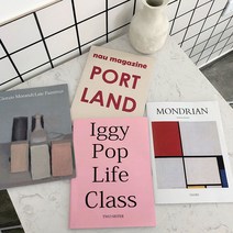 [RA㏓] A4 디자인 감성노트 3종 촬영소품 인테리어 무지 카페 ▷_§Ea, §§_01 MONDRIAN(화이트)