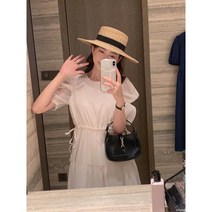 vsyoy여성 퍼프 원피스 선녀룩