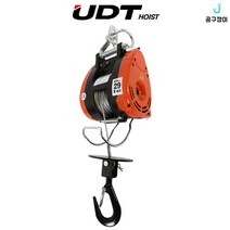 UDT 전동 윈치 전기 미니 호박 원치 크레인 운반기계 호이스트 하역 운반 도르레 와이어 리프트, 1홀, UHT-180S
