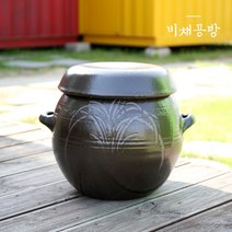 비채공방 국산 숨쉬는 전통 옹기 15kg 장독 소금 된장 매실 옹기항아리