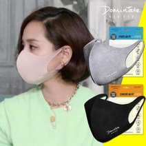 아트박스/도미네이트 [국내제작] 도미네이트 무봉제 V컷 3D 입체 에어핏마스크, 스포츠에어핏제트블랙
