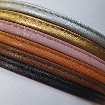 퀼트여왕 인조 가죽끈 가죽 스트링, 밤색, 1개