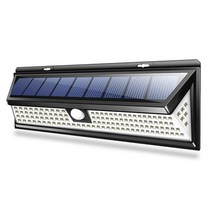 118led 태양 광 조명 야외 pir 모션 센서 벽 램프 정원 정문 차고에 현관센스등, 하얀