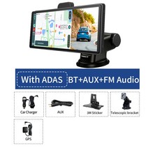 무선미러링 화면공유 무선디스플레이 10.26 인치 4K ADAS 대시 캠 무선 애플 카플레이 및 안드로이드 자동 전화 미러링 AUX FM 블루투스 음성 제어 DVR 자동차 스테레, 9.ADAS NO Rear Cam - 128G TF C