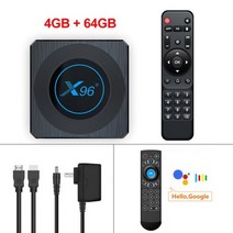 11 X96 X4 스마트 TV 박스 Amlogic S905X4 4GB 64GB 3GB 8K 유튜브 BT 미디어 플이어 X96X4 TVBOX 셋톱, CHINA_미국 플러그 | 4G 64G G21 voic