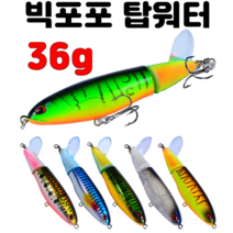 [아프리카피싱] 빅포포탑워터 14.5cm (36g) 와퍼플로퍼 버즈베이트 배스 탑워터 루어, 9번(레드)