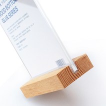 A4사이즈 아크릴메뉴판 우드받침대 카페 식당 미용실 가격안내표, 2-우드메뉴판A4-가로