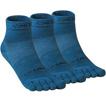 Aomagic 발가락 양말 고 운동용 러닝 다섯 손가락 다채로운 여성 남성용 부드럽고 편안함 경량 A# 3쌍-발목(청록색 플루오레세인 탠저린) 176180, 중간의, E4109# 블루
