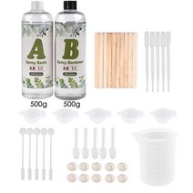 레진아트 11 AB 에폭시 수지 접착제 키트 높은 크리스탈 세트 DIY 금형 보석 만들기 용품 100g200g400g500g1000g, 01 A500gB500g sets