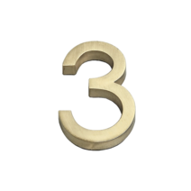 라앤모 시계숫자판 집 번호 야외 스티커 3D 표지판 접착 문자 60 mm 문 알파벳 홈 검은 숫자 주소 명판, [24] 3-Bronze