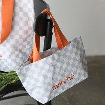 [모던하우스] 리유저블 체커보드 핸디백 아이보리블루 S