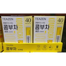 TEAZEN 티젠 건강해지는 비밀 콤부차 래몬 lemon 가루 스틱 대용량 1상자 (40개입) * 2개, 1+1