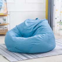대형 빈백 쇼파 야외 에어 1인용 방수 소파 튜브 자이언트 벌룬 의자 쿠션 패브릭 일인용, 스카이블루