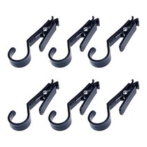 HEVSTIL 6피스 블랙 세탁 후크 클립 행거 옷 핀 클립 후크 옷장 정리함 클램프 양말 부츠 타월 다기능 욕실 커튼 클립 행거 가정 주방 야외 여행용