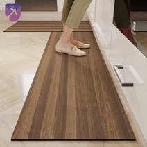 주방 대형 매트 발닦개 세탁실 욕실 발매트 나뭇결, 60*150cm【4mm 두께감, 쉽게 퇴색되지 않음】, 입목 3부 규조 진흙 쿠션