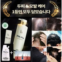 [비듬 가려움 지루성두피염 탈모기능성인증 / 헤어전문가추천] 필립정 홍2 아로마 힐링 탈모샴푸 1000ml 1개 2개 수량선택