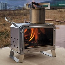 화목난로 미니 스텐 야외 전원주택 불멍 스토브 장작 난로 캠핑 차박, 스텐미니화목난로실버