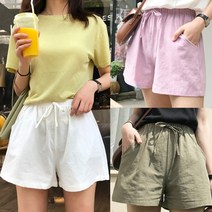 8컬러 데일리 린넨 밴딩 마반바지 여성 반바지 LKP014