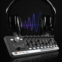 비트메이커 작곡 편곡용 디제잉Worlde EasyControl.9 미디 키보드 휴대용 미니 USB 9 슬림 라인 컨트롤 플, 01 Black