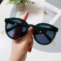 패션 선글라스 여성 uv 차단 대형 UV400 여성용 빈티지 젤리 컬러 녹색