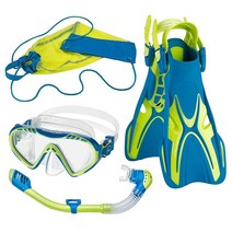 Phantom Aquatics Rapido Boutique Collection Sunshine Mask Fin Snorkel Set Snorkeling with Bag TVL-S, L/XL us 1-4 eu 32-37