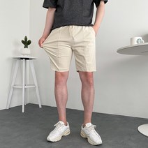 남자 워싱 스판 절개 린넨 밴딩 반바지(7COLOR)