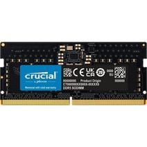 크루셜 Crucial 램 8GB DDR5 4800MHz CL40 랩탑 메모리 (CT8G48C40S5) 127301, 4800MHz_8GB