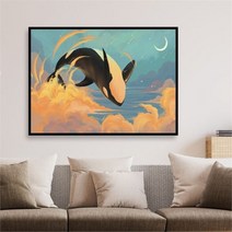 유홍아트 고래 그림 사진 액자 가로형 No1630 프레임 3호 (9019422), 23번