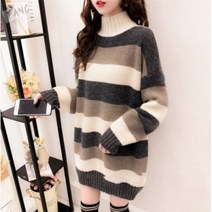 TANC 여성 롱니트 스웨터 터들넥 목폴라 니트원피스