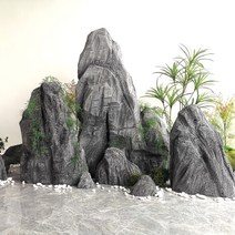 인조바위 모형바위 정원석 조경석 정원 마당 꾸미기, 50cm 높이 회색, 50cm 높이 회색