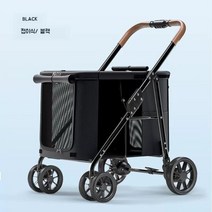 Bello 저상형개모차 대형견 애견유모차 펫카 접이식, 블랙_36kg
