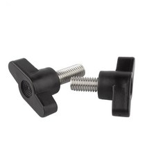 M6 손잡이 볼트 스테인리스 스틸 플라스틱 27mm 36mm 헤드 돌리기 쉬운 나비 나사, M6 (Head 27mm), 8mm (4pcs), 1개