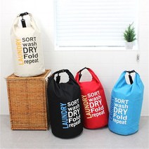 프로메이드 롤업 런드리백 4color 세탁가방 빨래가방 빨래바구니 세탁바구니 물놀이 드라이백팩 여행 낚시, 블루/45L