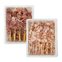 캠핑요리 순살닭꼬치 15개+닭무릎연골꼬치 20개 세트 영양간식 안주, 30개, 75g