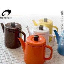 일본 노다호로 법랑 주전자 물끓이는 인덕션 1.5L 카모메식당, 옐로우