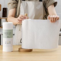 일회용행주 게으름뱅이 걸레 건조 및 습식 가정용 청소용품 주방용 종이 일회용 수세미, 색채 랜덤 6개