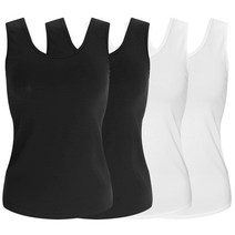 모띠마마 여성용 순면 스판 나시 4p