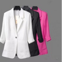 반하나 국내배송 여성 봄 여름 데일리 오피스 반팔 재킷