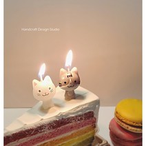 고양이 생일초 캐릭터 초 파티초 이쁜 초 파티초 초 귀여운 고양이 4종 시리즈 당일발송, 치즈냥이