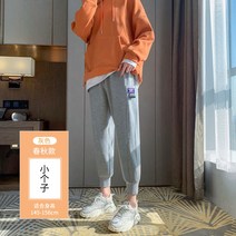 키가 작은 그레이 트레이닝바지 여성 와이드 루즈핏 조거 봄가을 배기 팬츠 슬림핏 9부 캐주얼 추리닝바지 4337473025, L, 그레이 -봄가을 -작은 키