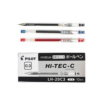 파이롯트 하이텍C LH-20C3 0.3mm /10개입 1세트, 레드, 1개
