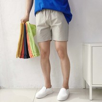미르미르 남자 여름 스판 밴딩 4부 비치 숏 반바지