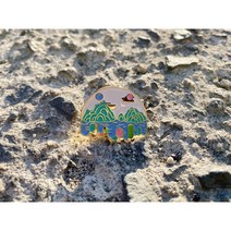 독도에게 마음을 전하다 일월오봉독도 뱃지 디자인뱃지