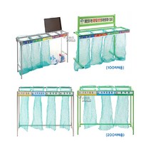 쓰레기 분리수거함 그물망 휴지통 재활용품 수거함 200L X 10개, 그린