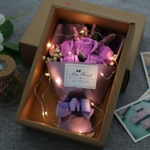 비누꽃장미 제조업자 공급 팬시 친구를 배웅함 선물 부케 장미꽃 드라이플라워 2061628246, 보라색