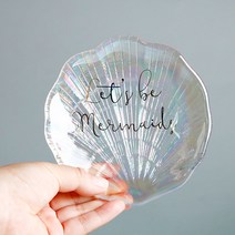 홀로그램 조개 트레이 접시 악세서리 그릇 촬영 소품