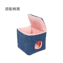 다람쥐 고슴도치 햄스터 둥지 목조 주택 가방 케이지, 극세사 둥지